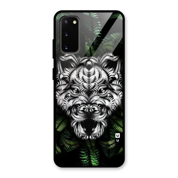 Aztec Art Tiger Glass Back Case for Galaxy S20