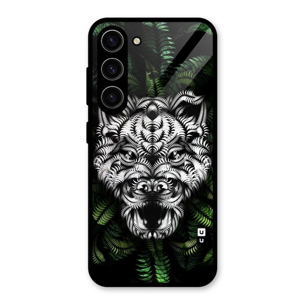 Aztec Art Tiger Glass Back Case for Galaxy S23