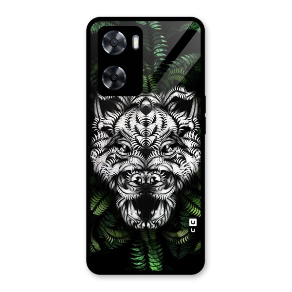 Aztec Art Tiger Glass Back Case for Oppo A57 2022