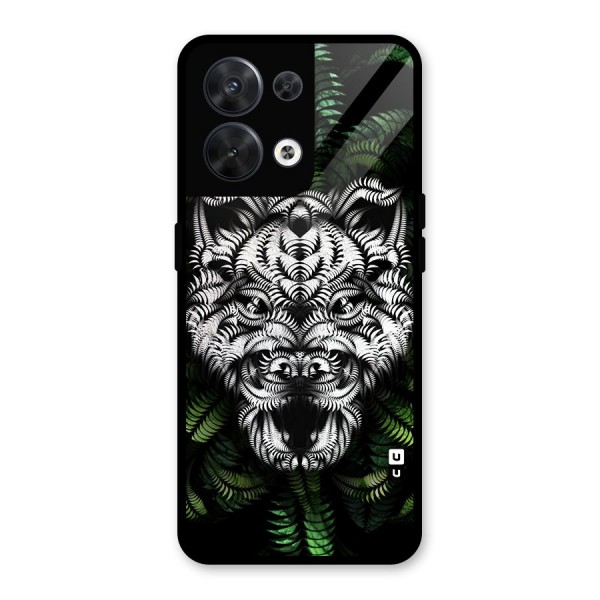 Aztec Art Tiger Glass Back Case for Oppo Reno8 5G