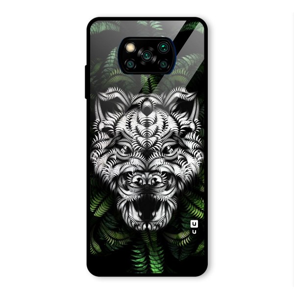 Aztec Art Tiger Glass Back Case for Poco X3 Pro