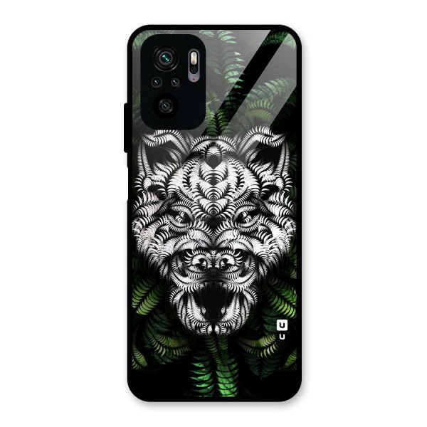 Aztec Art Tiger Glass Back Case for Redmi Note 10