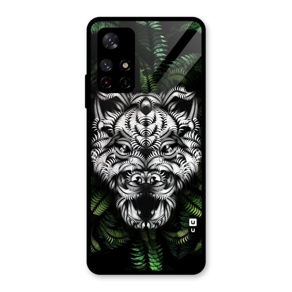 Aztec Art Tiger Glass Back Case for Redmi Note 11T 5G