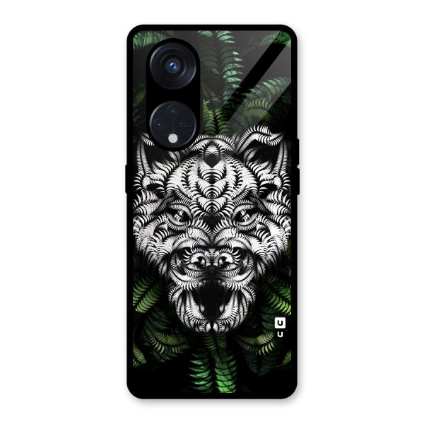 Aztec Art Tiger Glass Back Case for Reno8 T 5G