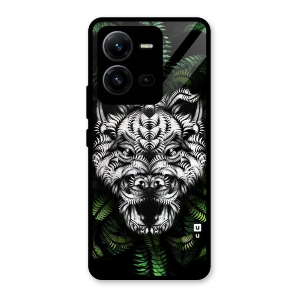 Aztec Art Tiger Glass Back Case for Vivo V25