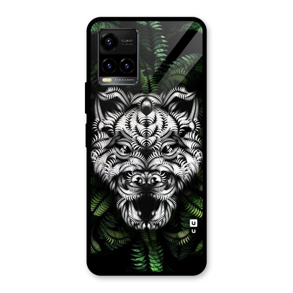 Aztec Art Tiger Glass Back Case for Vivo Y21A