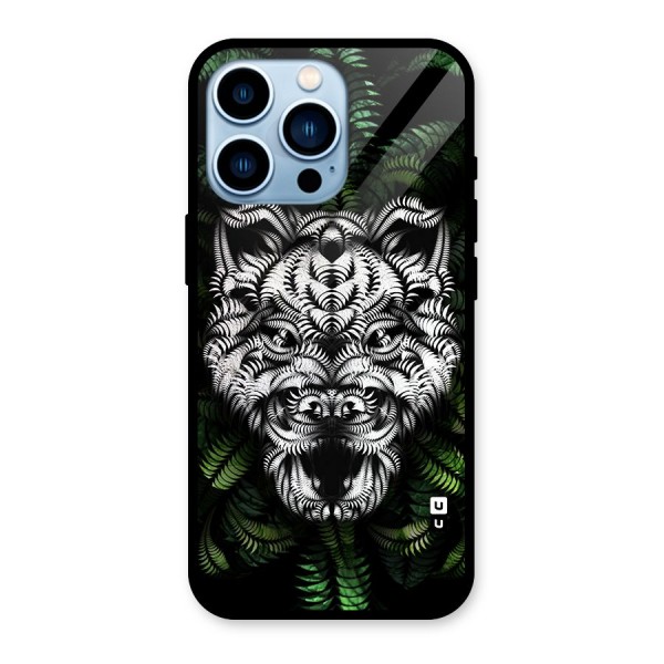 Aztec Art Tiger Glass Back Case for iPhone 13 Pro