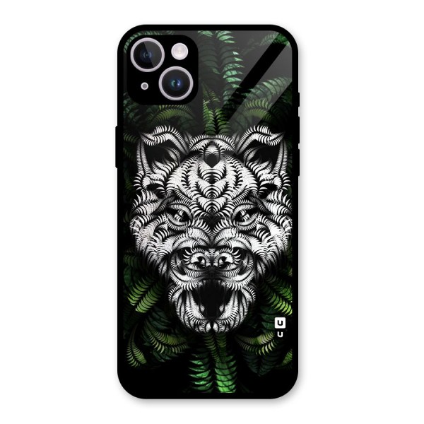 Aztec Art Tiger Glass Back Case for iPhone 14 Plus