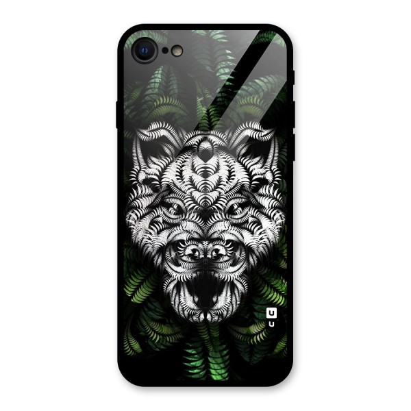 Aztec Art Tiger Glass Back Case for iPhone 8