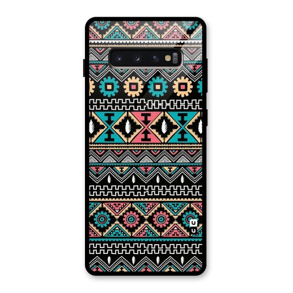 Aztec Beautiful Creativity Glass Back Case for Galaxy S10 Plus