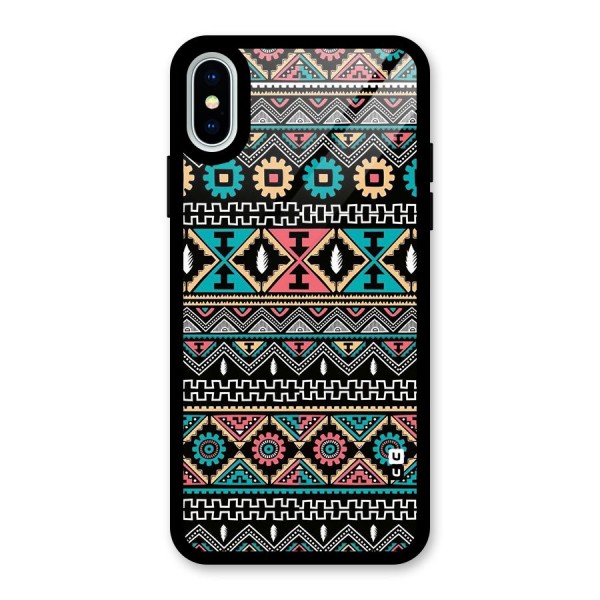 Aztec Beautiful Creativity Glass Back Case for iPhone X