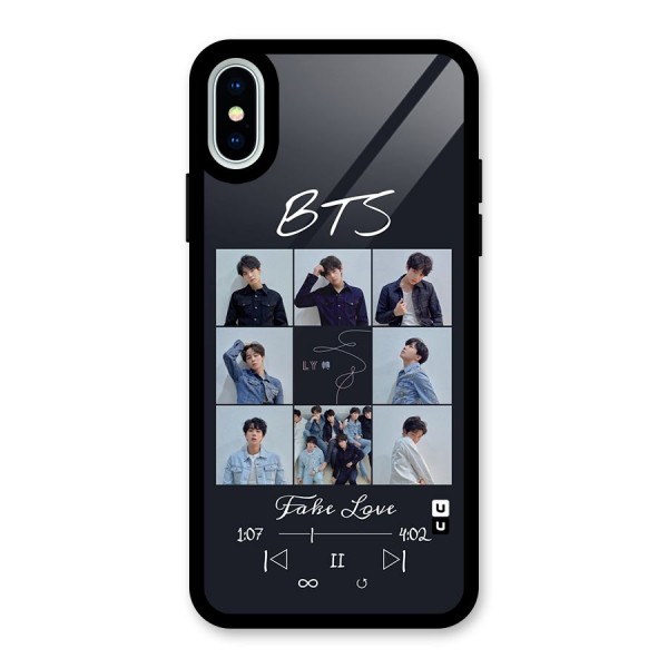 BTS Fake Love Glass Back Case for iPhone XS