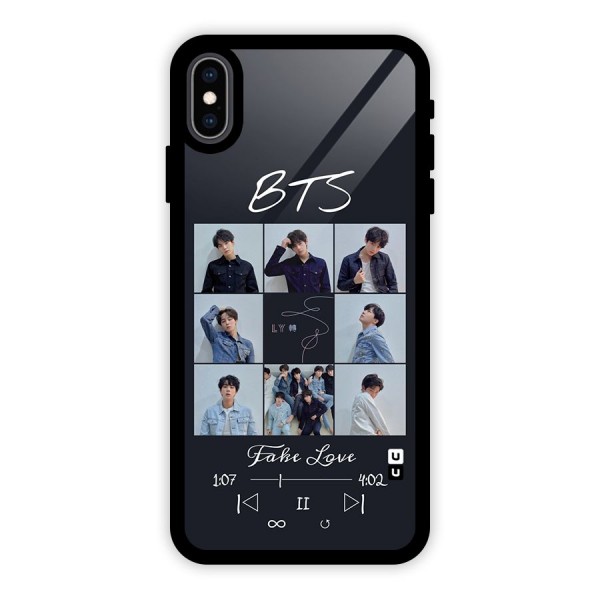 BTS Fake Love Glass Back Case for iPhone XS Max