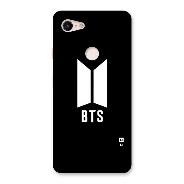 BTS Logo Black Back Case for Google Pixel 3 XL