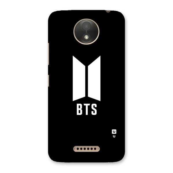 BTS Logo Black Back Case for Moto C Plus