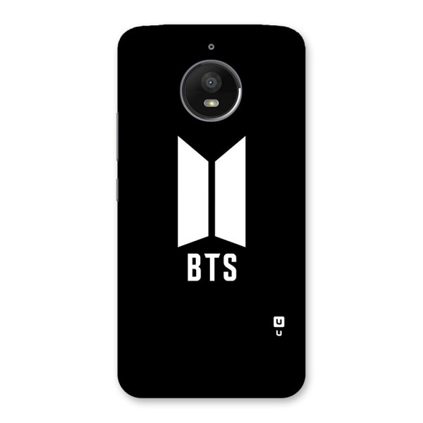 BTS Logo Black Back Case for Moto E4 Plus