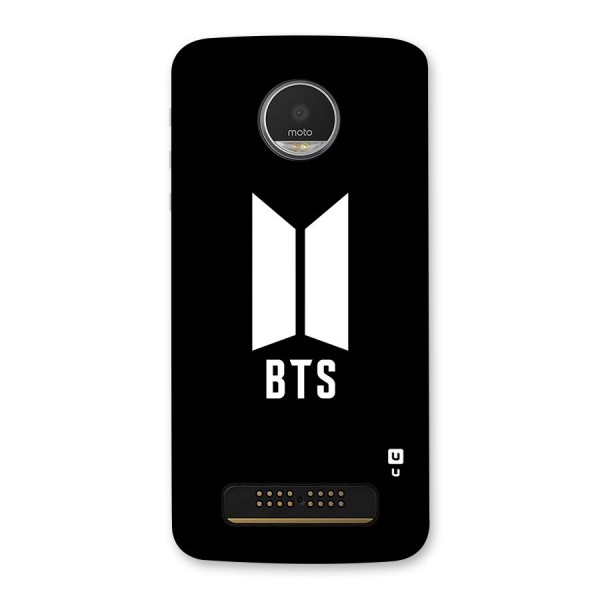 BTS Logo Black Back Case for Moto Z Play