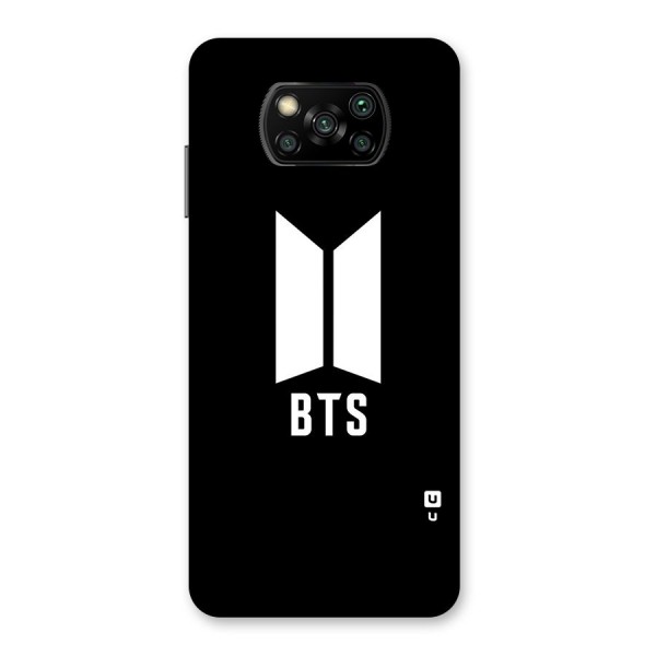 BTS Logo Black Back Case for Poco X3