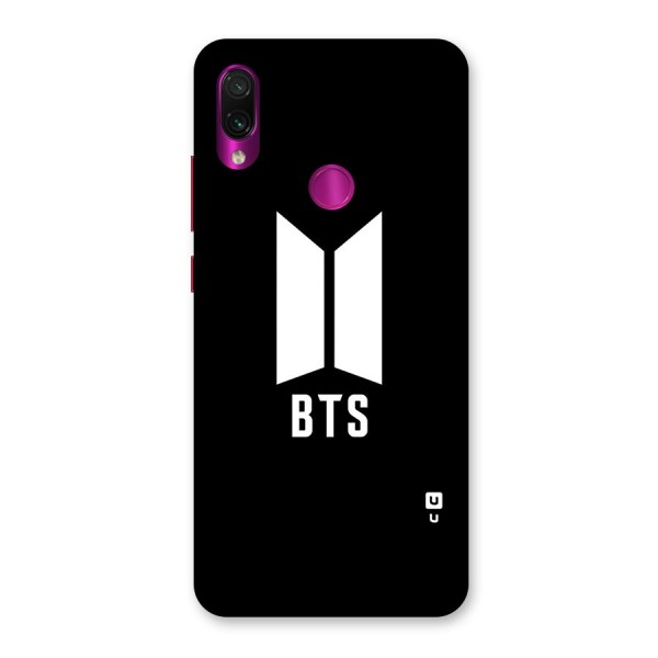 BTS Logo Black Back Case for Redmi Note 7 Pro