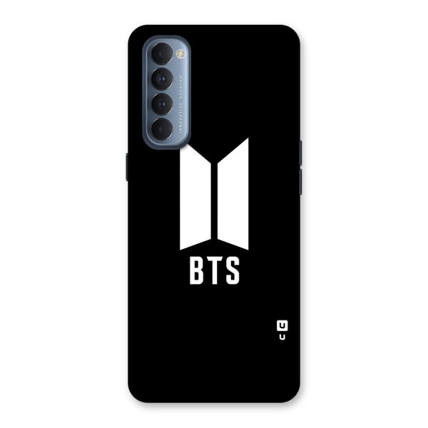 BTS Logo Black Back Case for Reno4 Pro