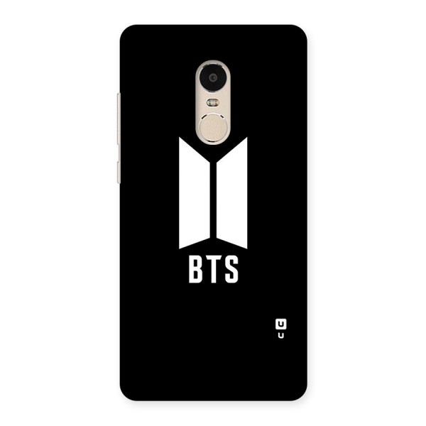 BTS Logo Black Back Case for Xiaomi Redmi Note 4