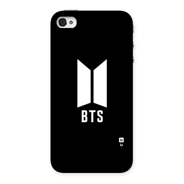 BTS Logo Black Back Case for iPhone 4 4s