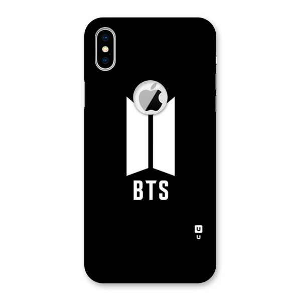 BTS Logo Black Back Case for iPhone XS Logo Cut