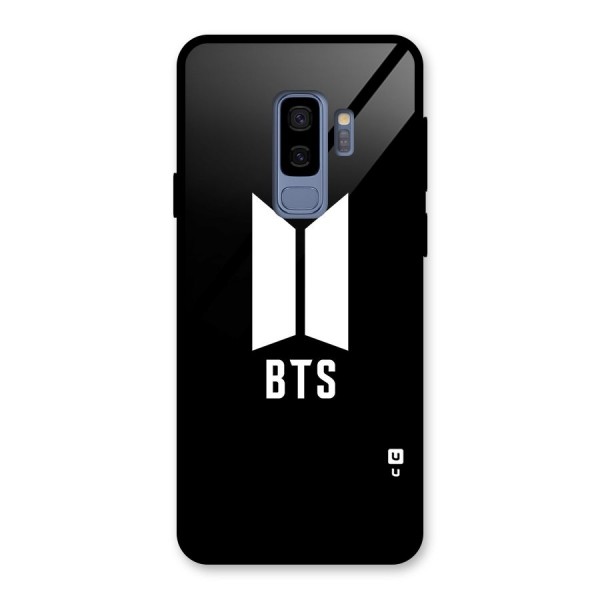 BTS Logo Black Glass Back Case for Galaxy S9 Plus