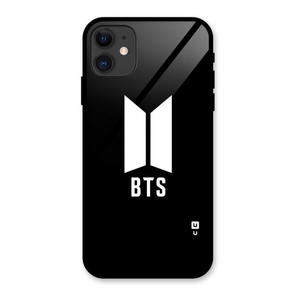 BTS Logo Black Glass Back Case for iPhone 11