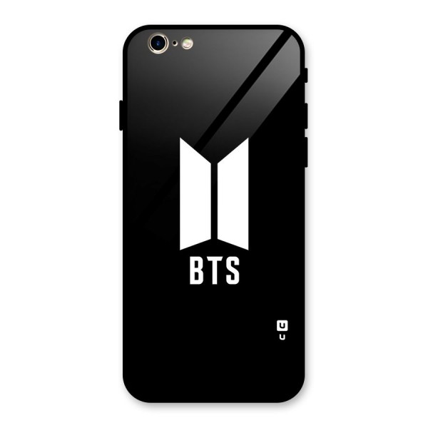 BTS Logo Black Glass Back Case for iPhone 6 6S