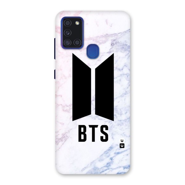 BTS Logo Marble Print Back Case for Galaxy A21s