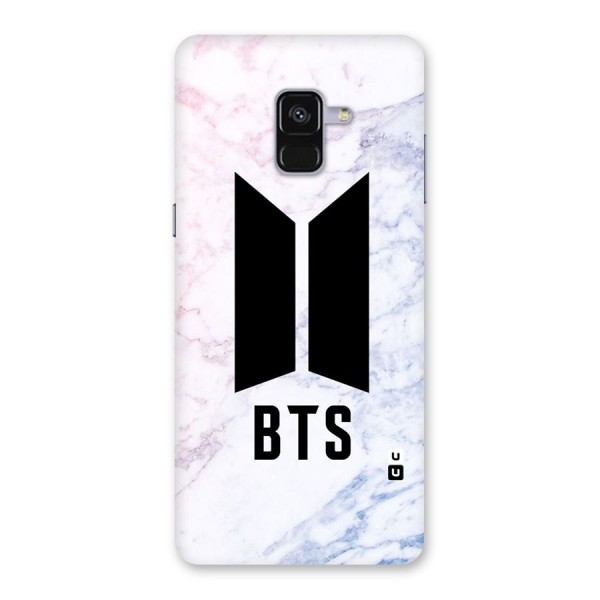 BTS Logo Marble Print Back Case for Galaxy A8 Plus