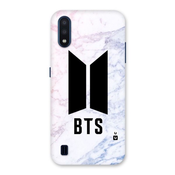 BTS Logo Marble Print Back Case for Galaxy M01