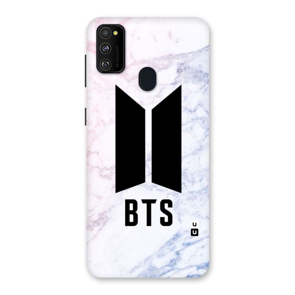 BTS Logo Marble Print Back Case for Galaxy M21