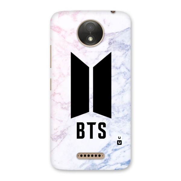 BTS Logo Marble Print Back Case for Moto C Plus