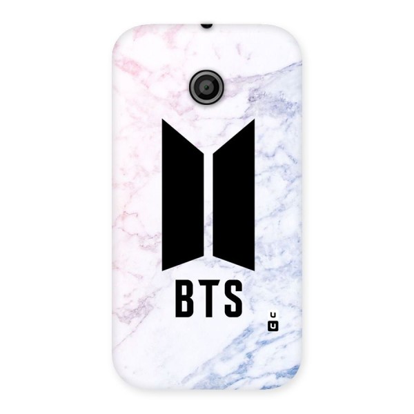 BTS Logo Marble Print Back Case for Moto E