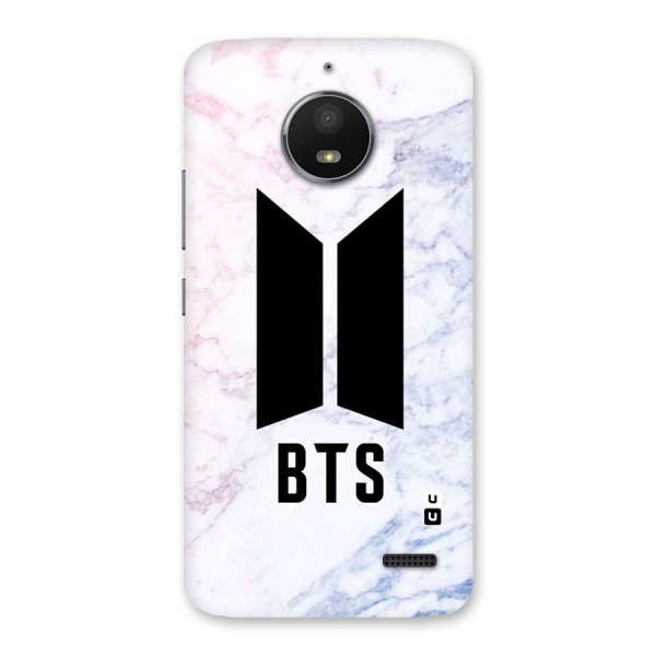 BTS Logo Marble Print Back Case for Moto E4