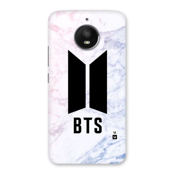 BTS Logo Marble Print Back Case for Moto E4 Plus