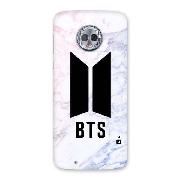 BTS Logo Marble Print Back Case for Moto G6