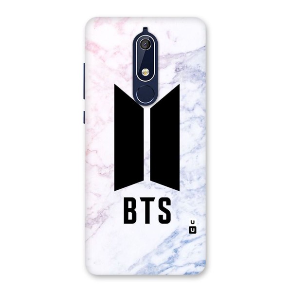 BTS Logo Marble Print Back Case for Nokia 5.1