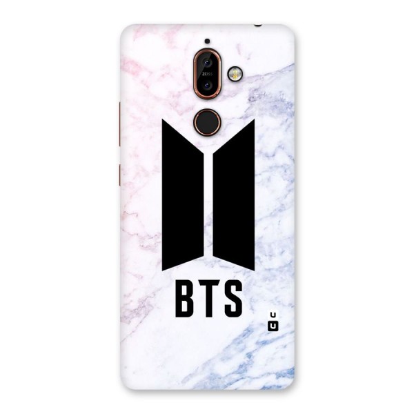 BTS Logo Marble Print Back Case for Nokia 7 Plus