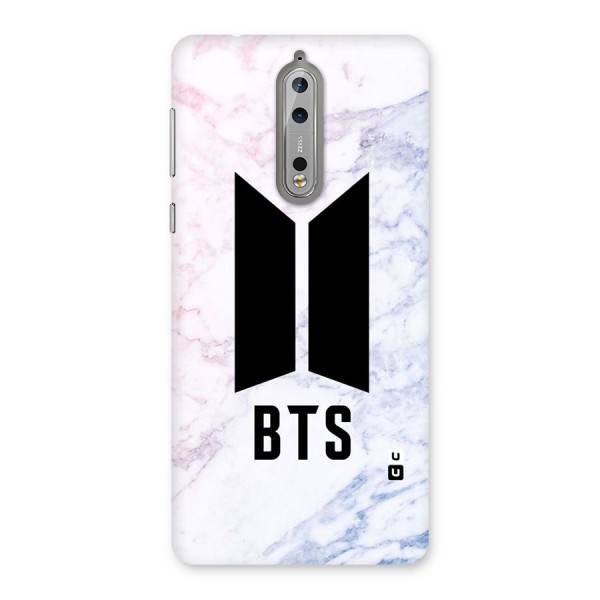 BTS Logo Marble Print Back Case for Nokia 8