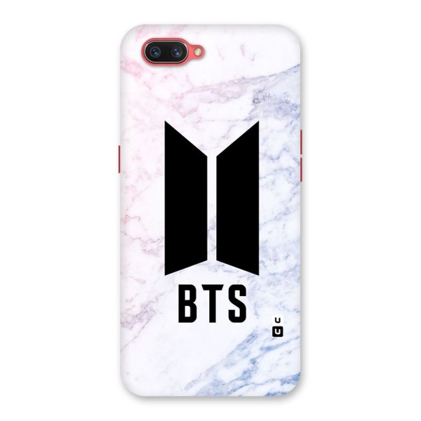 BTS Logo Marble Print Back Case for Oppo A3s