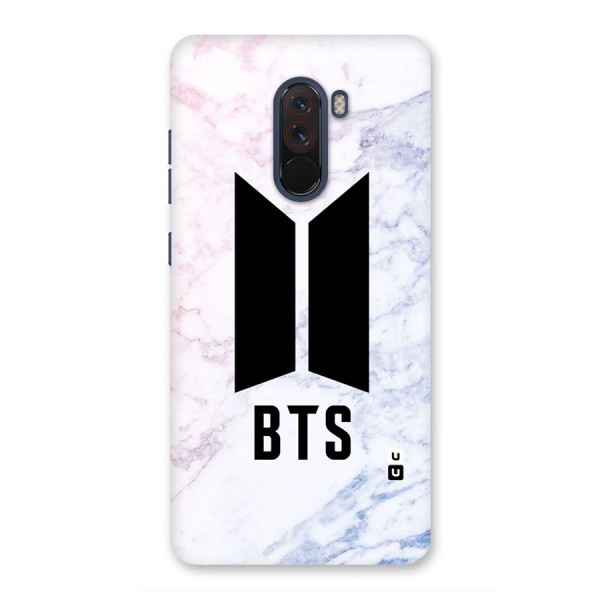 BTS Logo Marble Print Back Case for Poco F1