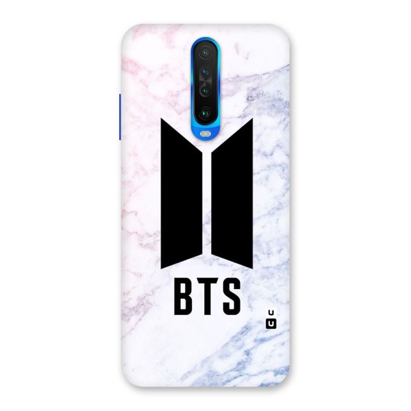 BTS Logo Marble Print Back Case for Poco X2