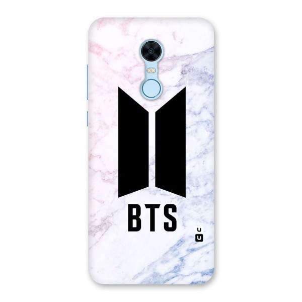 BTS Logo Marble Print Back Case for Redmi Note 5