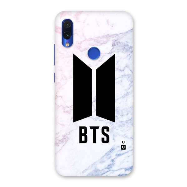 BTS Logo Marble Print Back Case for Redmi Note 7