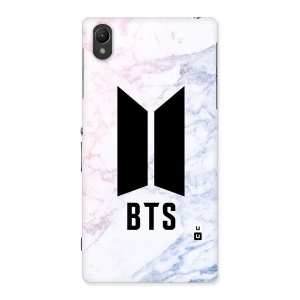 BTS Logo Marble Print Back Case for Sony Xperia Z1