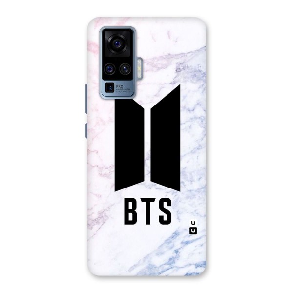 BTS Logo Marble Print Back Case for Vivo X50 Pro