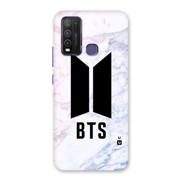 BTS Logo Marble Print Back Case for Vivo Y30